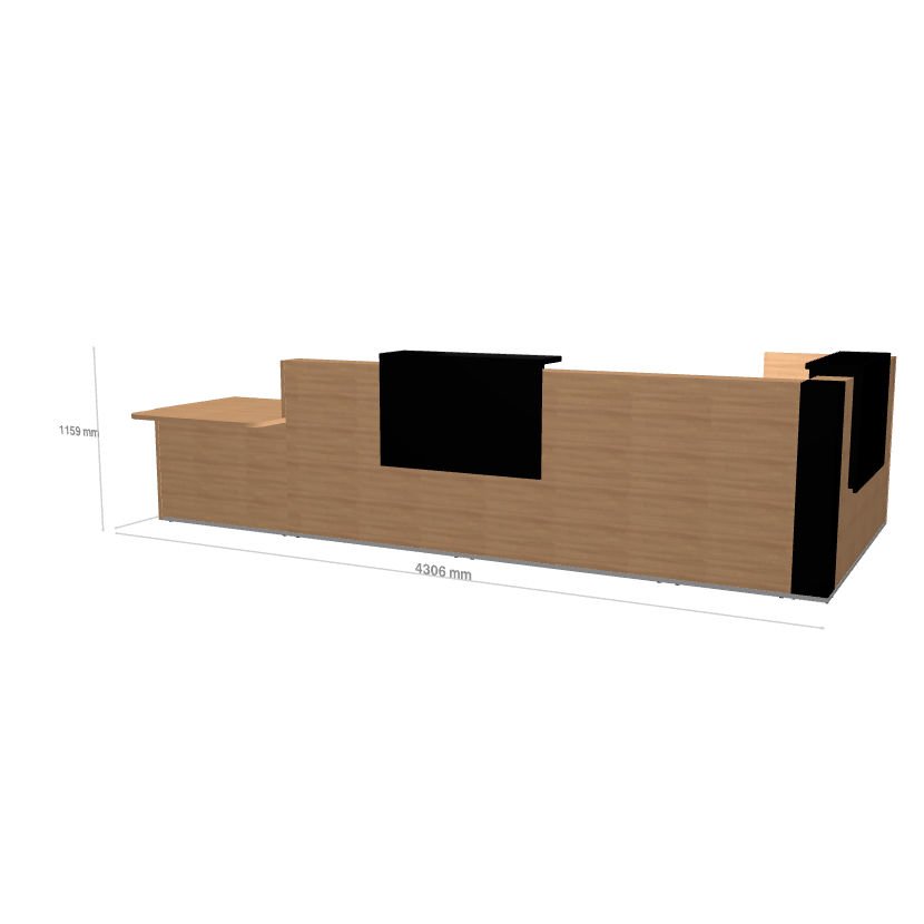TERA - Banque d'Accueil PMR Droite 430.6x234.8cm