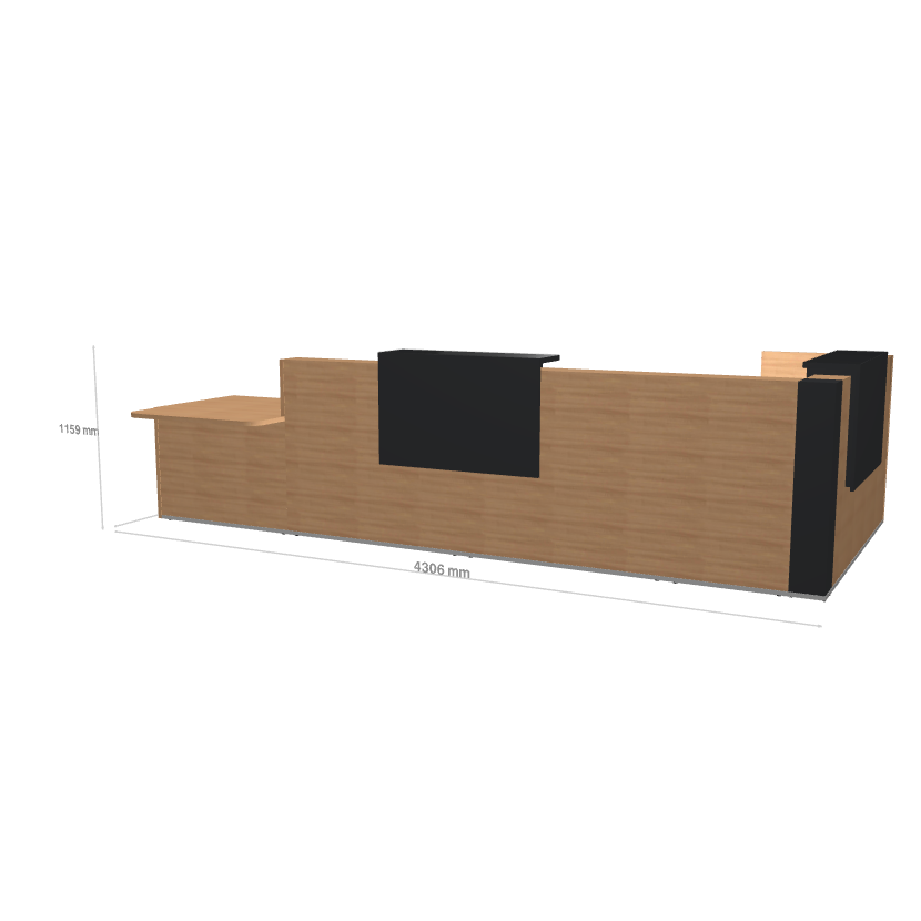 TERA - Banque d'Accueil PMR Droite 430.6x234.8cm