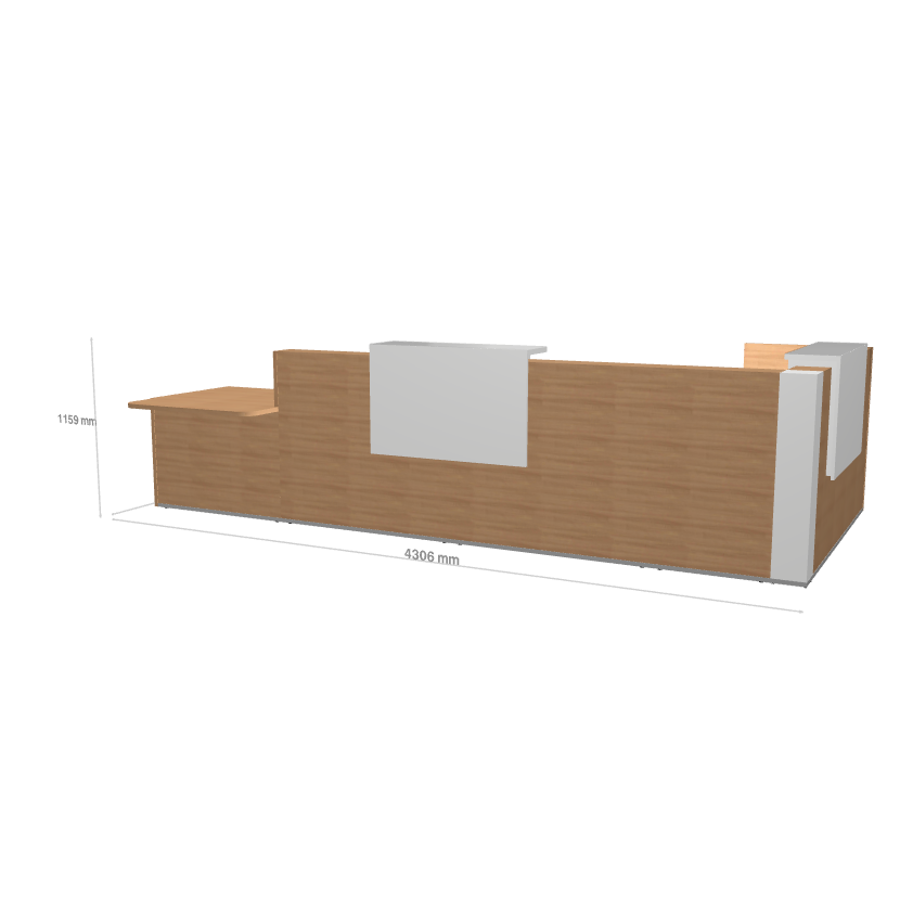 TERA - Banque d'Accueil PMR Droite 430.6x234.8cm